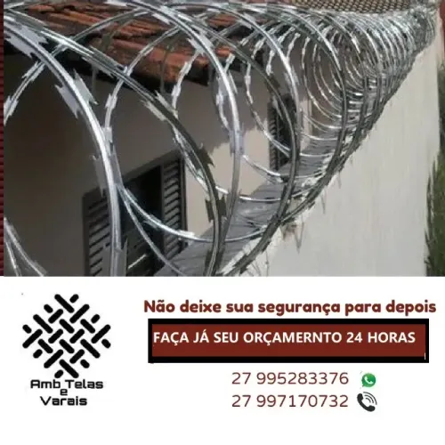 Concertina dupla clipada para muro.