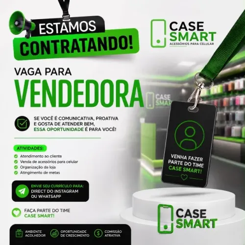 Vaga para vendedora