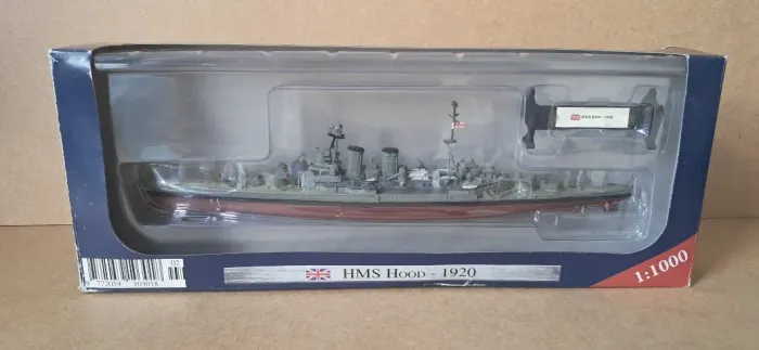 Miniatura Diecast navio cruzador HOOD-UK - 2ª Guerra Mundial - escala 1/1000