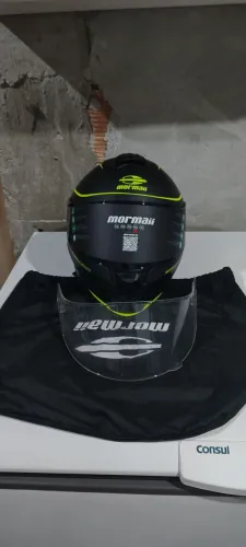 Capacete Mormaii M1 Original Tamanho: 60 + viseira preta + bolsa de viagem seminovo <br>Se