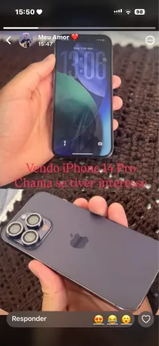 Vende-se iPhone 14 Pro , 128GB / 85% de bateria/ zero detalhe está novinho bem cuidado