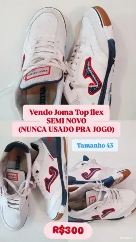 Vendo Futsal Joma top Flex "TAMANHO 43" Semi novo demais! NUNCA USADO PRA JOGO