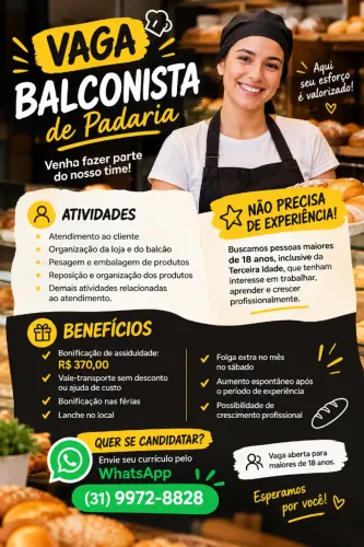 BALCONISTA DE PADARIA