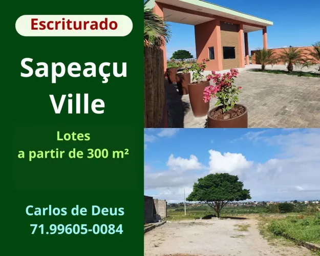 Oportunidade Loteamento Sapeaçu Ville, lotes a partir de 300 m², escriturado, em Sapeaçu