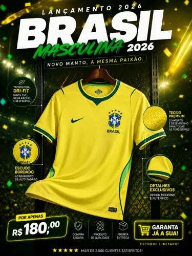CAMISA DO BRASIL 2026 MASCULINA