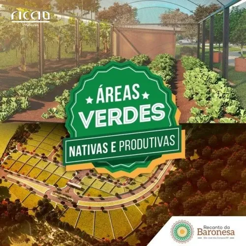 Terreno à venda no Recanto da Baronesa em SJC com 1.216,79 m2 de terreno Quadra K - Meio d