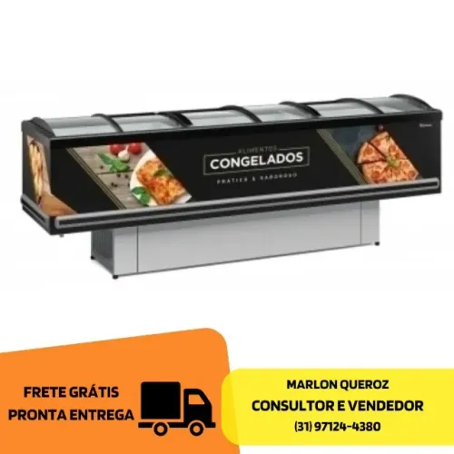 Ilha de Congelados 3M Vidro Curvo Gelopar