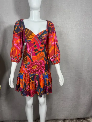 Vestido farm Artsy floral tam P/PP