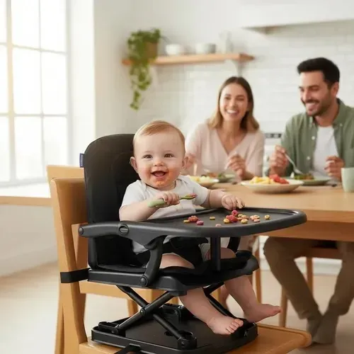 Cadeira De Refeição Portátil Cosco Kids, Pop, Preto - Infantil