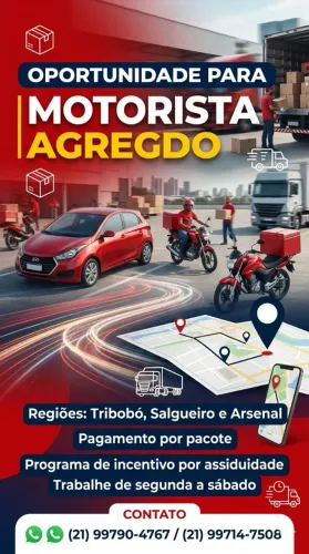 Precisa motorista agregado carei se passeio e moto