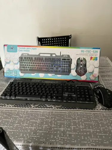 Kit teclado e mouse gamer led
