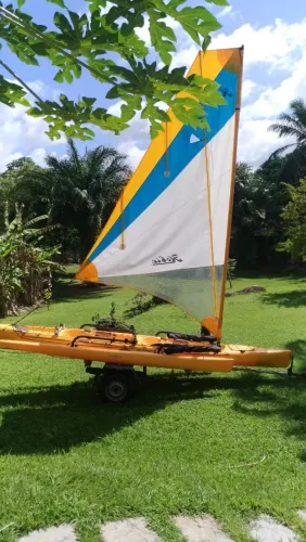 Caiaque Trimaran Hobie Tandem Island meuto conservado.