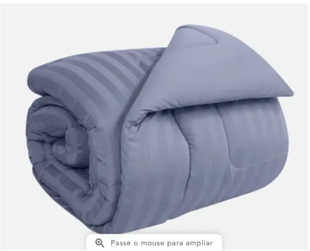 Edredom Zelo Slect Maquinetado King Percal 400 fios toque acetinado na cor azul