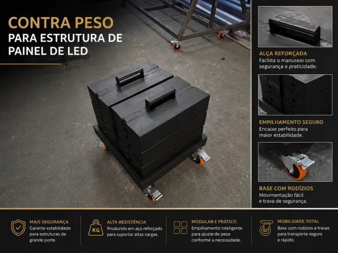 Contra Peso, Mão Francesa, Estrutura p/ Painéis de Led 