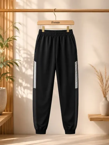 Calça Moletom Jogger Detalhe Lateral Masculina - Jezzian - Tamanho G