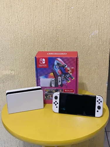 Nintendo Switch Oled Branco 64 gb Destravado
