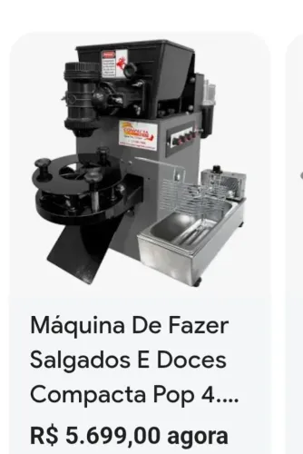 MAQUINA DE FAZER SALGADOS +PANELA MEXEDORA 2 MESAS INOX E FOGÃO INDUSTRIAL 