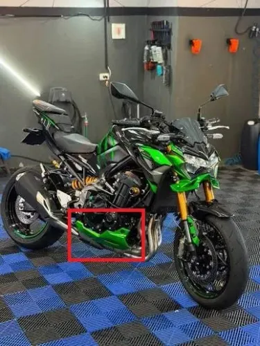 Spoiler motor carenagem proteção kawasaki z900 2020 à 2026 Verde