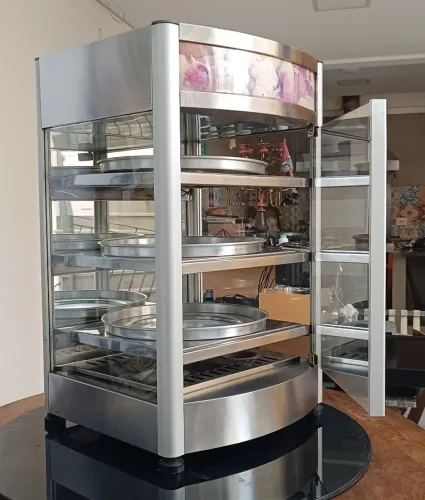 ESTUFA Pizza/Salgados VAPOR CURVA COM 3 BANDEJAS SELF SERVICE TITÃ