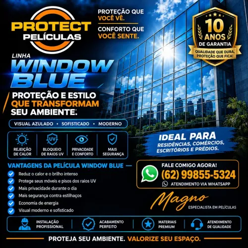 Película window blue residencial automotivo