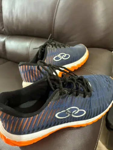 Tênis Olympikus azul e laranja tamanho 38