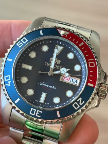Relógio Orient Automático "Pepsi" 100m (Ref. F49SS026)