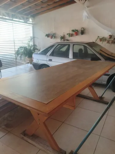 Mesa de Madeira Rústica 2,5m x 1m - Excelente Estado