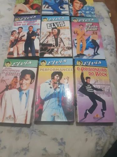 FITAS VHS ELVIS PRESLEY 9 UNIDADES