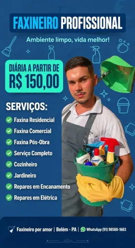 Faxina e serviços gerais 150