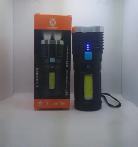 Lanterna Led 4 Núcleos Potente Usb Recarregável