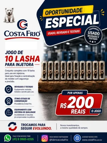 JOGO DE 10 LASHA PARA INJETORA