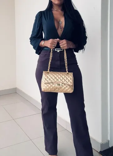 BOLSA MÉDIA MATELASSÊ CLASSICA