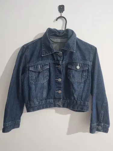 Jaqueta Jeans Feminina Cropped Cambos