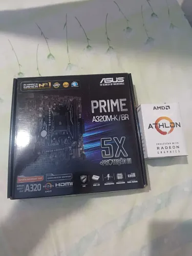 Placa mãe Asus A320M-K/br + processador Athlon 3000g