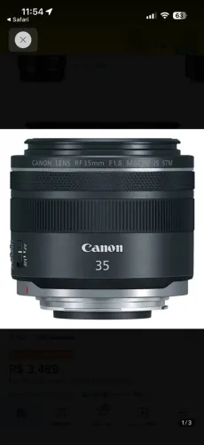Lente Canon RF 35mm F1.8 Macro IS STM - Excelente estado