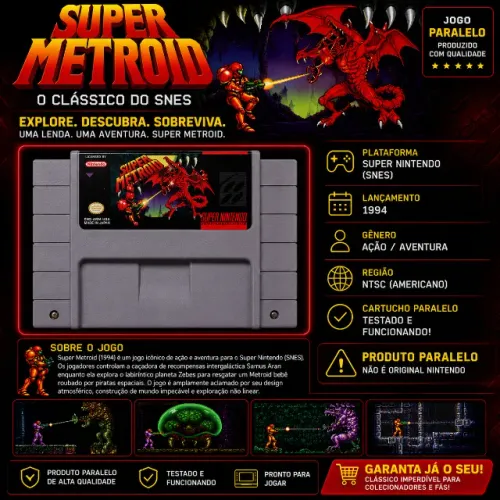 Jogo Super metroid Snes 