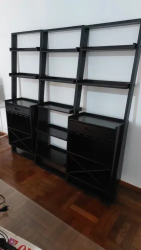 Estante Bar / Adega com Prateleiras Estilo Escada Tok&Stok (Preta)