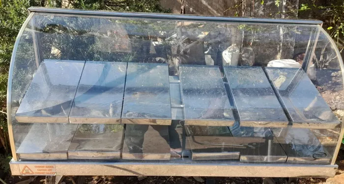 Estufa de salgados em aço inox.