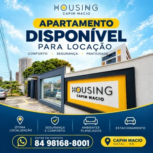 Alugo Apartamento 1/4 - Condomínio Housing Capim Macio