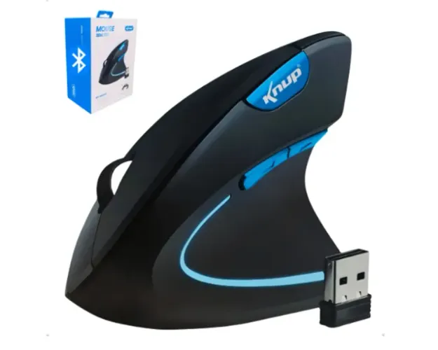 Mouse Vertical Gamer Ergonômico S/ Fio Wireless Recarregável