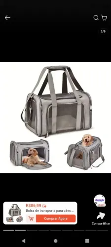 Bolsa para  cachorro  nova 