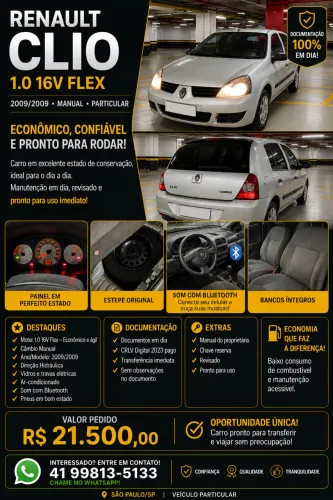 Renault Clio Campus Hi-flex 1.0 16V 5P 2009