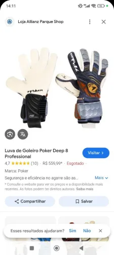 LUVA POKER DEEP 8 PROFISSIONAL 