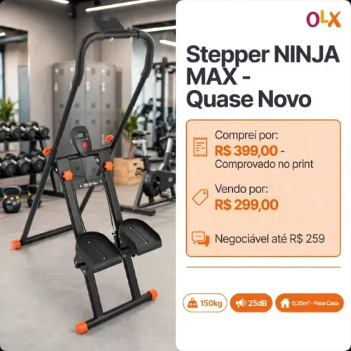 estepper doméstico 150kg, 25dB, 0.35m² - Para Casa