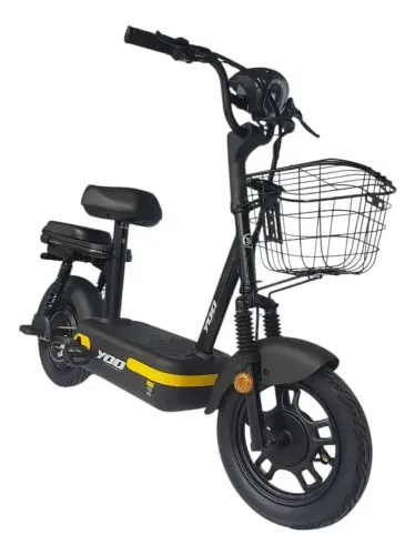 Bicicleta Elétrica Yoo Y200 350w Scooter Autopropelido Preto | Amarelo