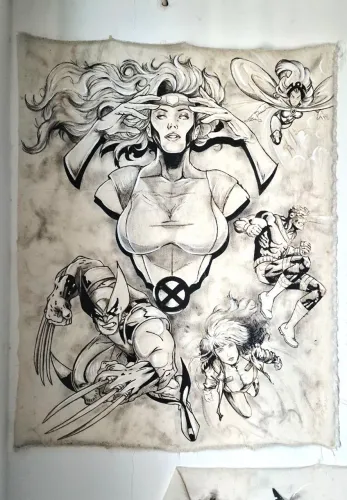 Desenho em tecido 60x50cm