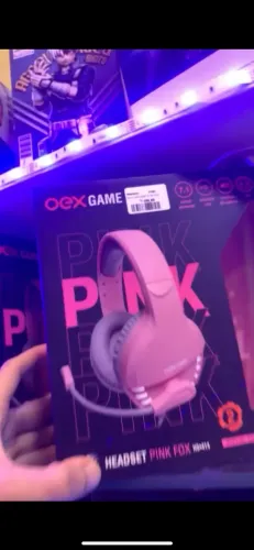 headset pink fox