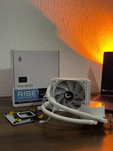 Water Cooler Rise Mode 120mm Branco - p/AMD - Entrego | Aceito Cartão | Envio OLX Pay