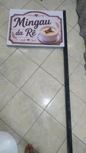 Placa para loja estrutura em ferro 