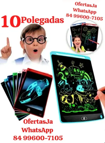 Lousa Mágica Tablet LCD Infantil Digital para Escrever e Desenhar